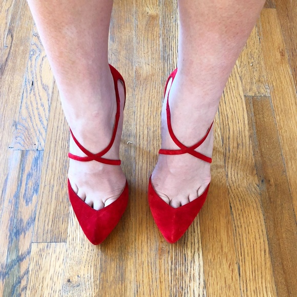 Christian Louboutin Red Cross Fliketa Red Pump - Picture 5 of 6